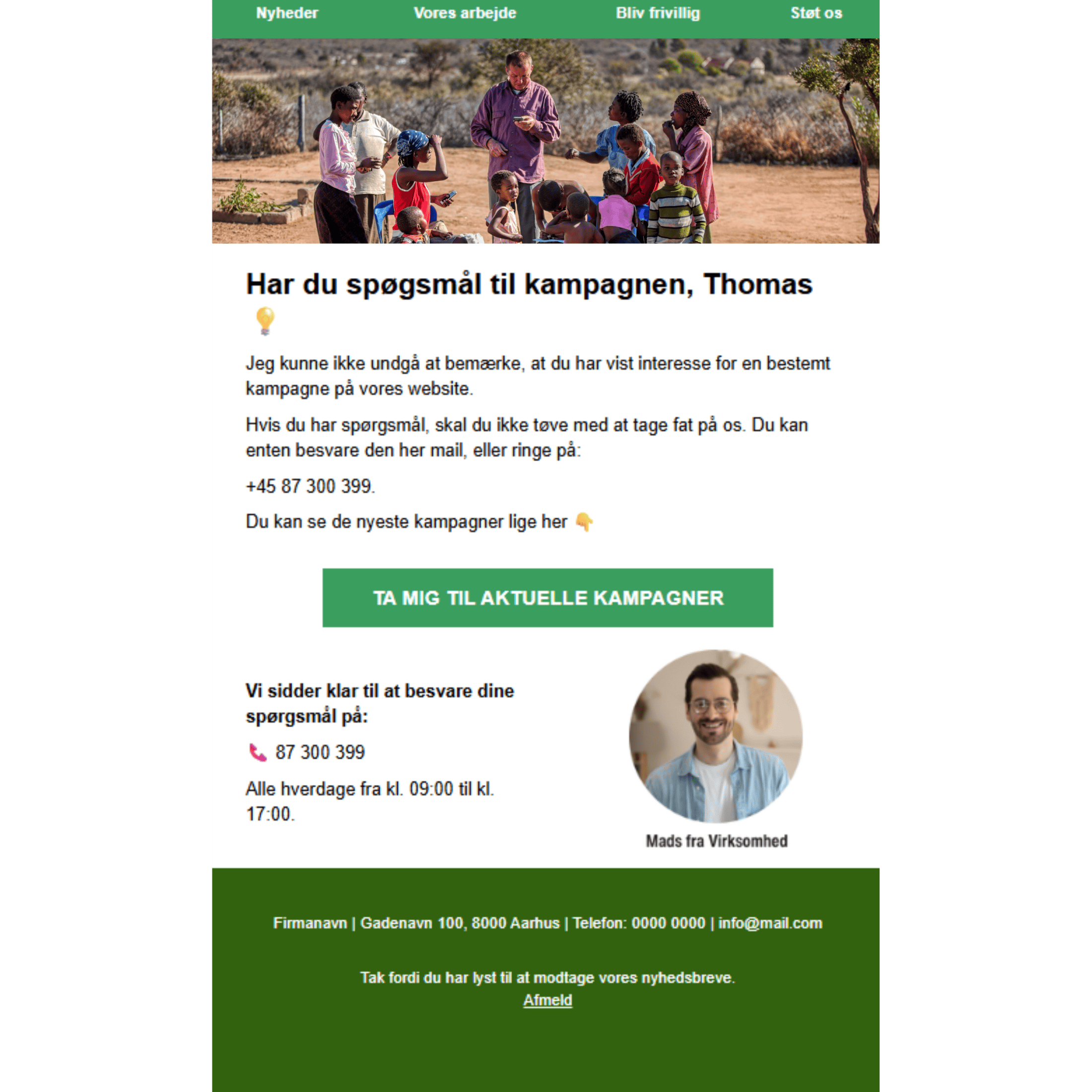 Eksempel på NGO interessemail Eksempel på NGO interessemail